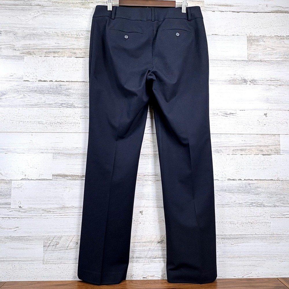Ann Taylor LOFT Julie Trouser Women 8 Navy Blue Straight Leg Workwear Corpcore - Picture 2 of 12